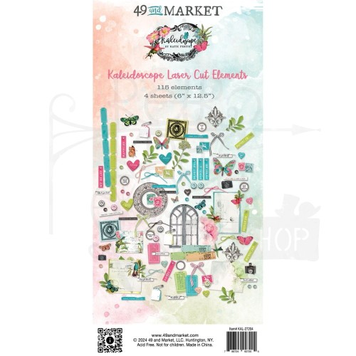 Ozdoby papierowe die-cuts Kaleidoscope Elements 116szt KAL27204 49 and Market