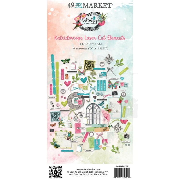 Ozdoby papierowe die-cuts Kaleidoscope Elements 116szt KAL27204 49 and Market