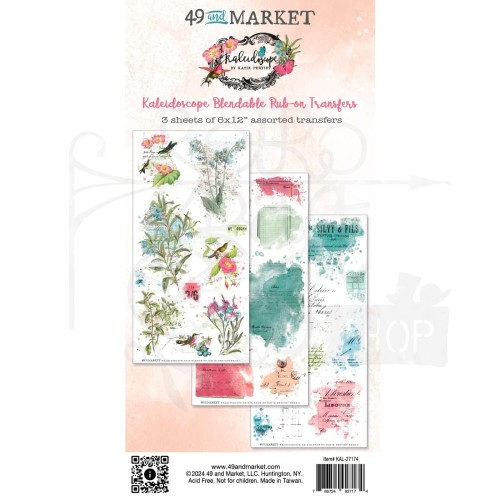 Rub-On Transfer 15x30 Kaleidoscope Blendable 3 arkusze KAL27174 49 and Market