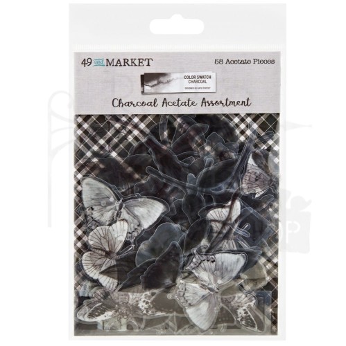 Ozdoby foliowe Color Swatch Charcoal Acetate Assortment 58szt CCS27495 49 and Market