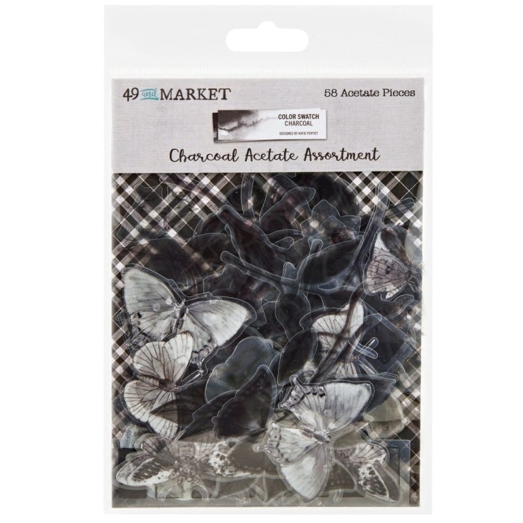 Ozdoby foliowe Color Swatch Charcoal Acetate Assortment 58szt CCS27495 49 and Market