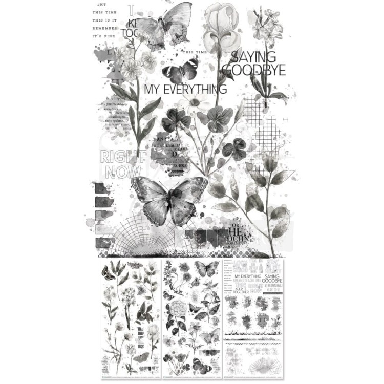 Rub-On Transfer 15x30 Color Swatch Charcoal 3 arkusze CCS27457 49 and Market