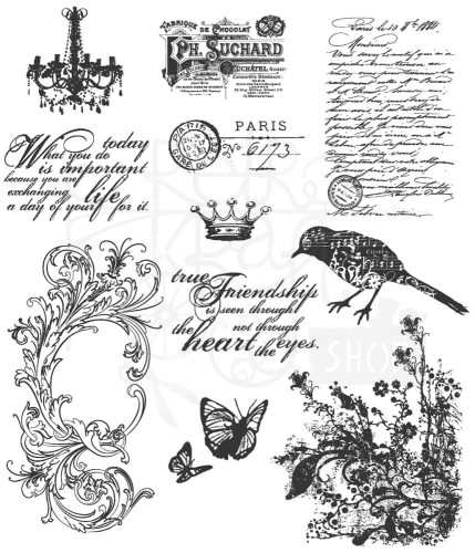 Stempel gumowy kauczukowy Shabby French CMS-LG087 Tim Holtz Stampers Anonymous