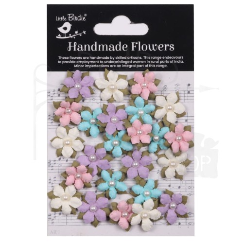 Kwiaty kwiatki papierowe Elira Paper Flowers Fairy Garden 24szt CR94419 Little Birdie