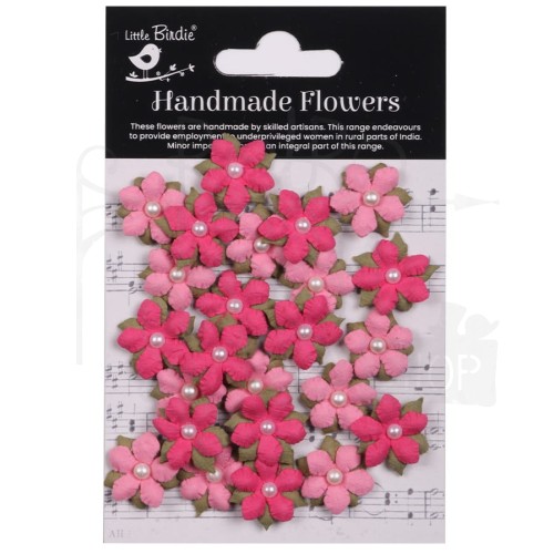 Kwiaty kwiatki papierowe Elira Paper Flowers Precious Pink 24szt CR94418 Little Birdie