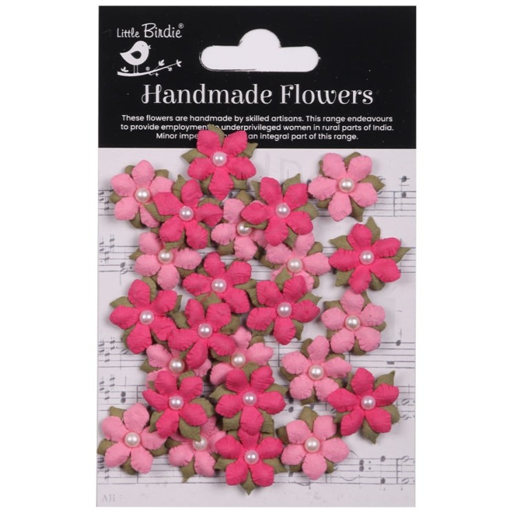 Kwiaty kwiatki papierowe Elira Paper Flowers Precious Pink 24szt CR94418 Little Birdie