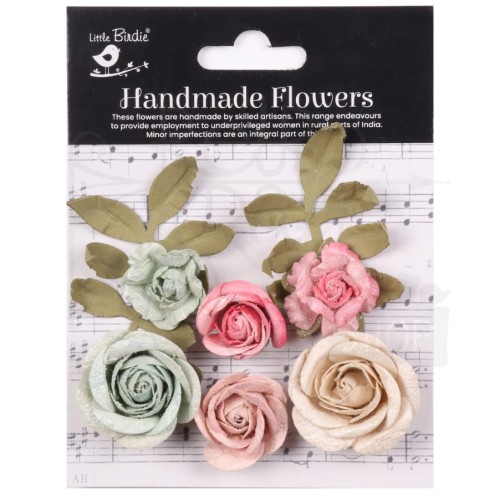 Kwiaty kwiatki papierowe Foina Paper Flowers Fairy Garden 6szt CR94348 Little Birdie