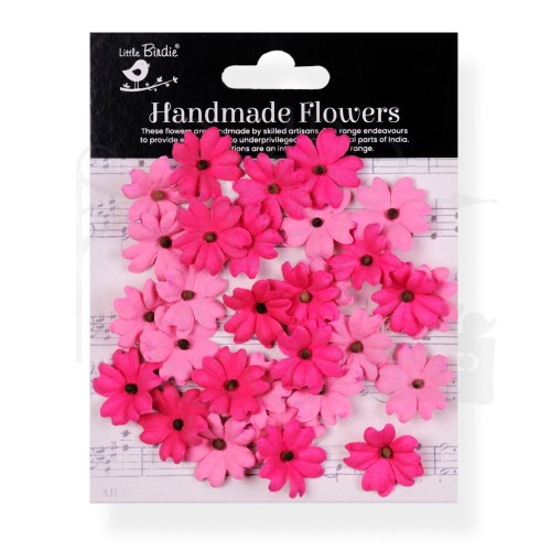 Kwiaty kwiatki papierowe Carin Paper Flowers Precious Pink 30szt CR94227 Little Birdie