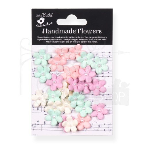 Kwiaty kwiatki papierowe Janice Paper Flowers Fairy Garden 25szt CR94211 Little Birdie