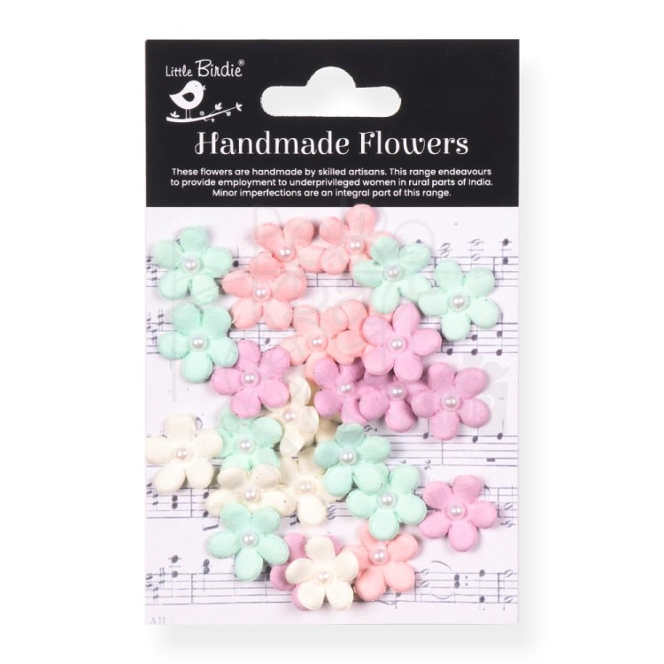 Kwiaty kwiatki papierowe Janice Paper Flowers Fairy Garden 25szt CR94211 Little Birdie