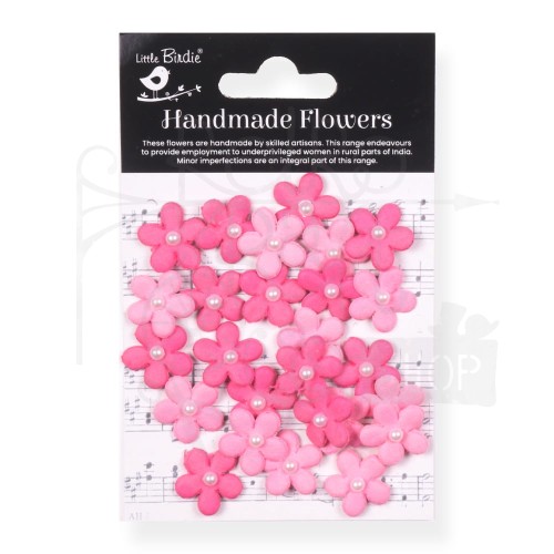 Kwiaty kwiatki papierowe Janice Paper Flowers Precious Pink 25szt CR94210 Little Birdie