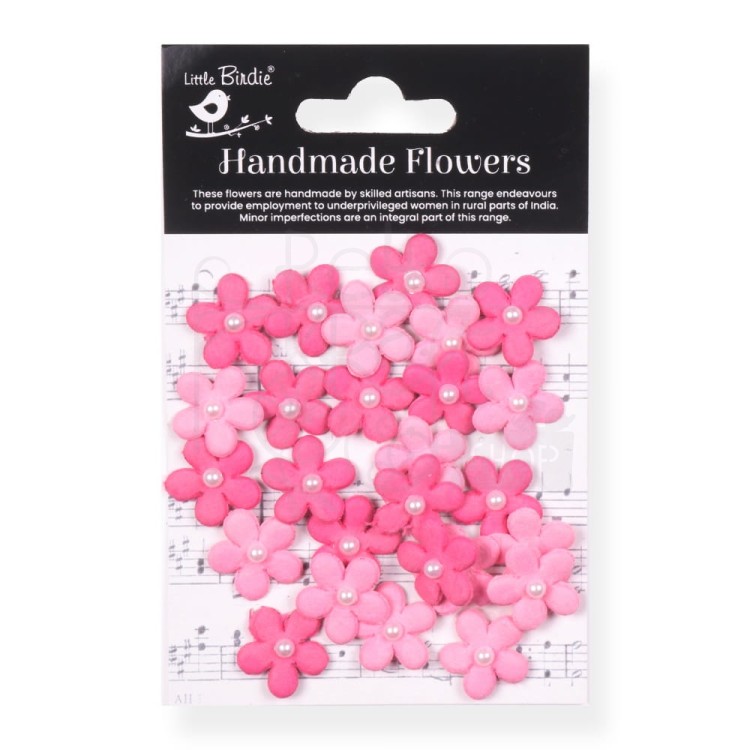 Kwiaty kwiatki papierowe Janice Paper Flowers Precious Pink 25szt CR94210 Little Birdie