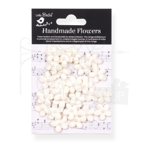 Kwiaty kwiatki papierowe Janice Paper Flowers Ivory Pearl 25szt CR94209 Little Birdie