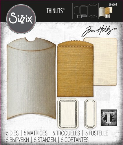 Wykrojnik Thinlits Vault Pillow Box + Bag by Tim Holtz 666568 Sizzix
