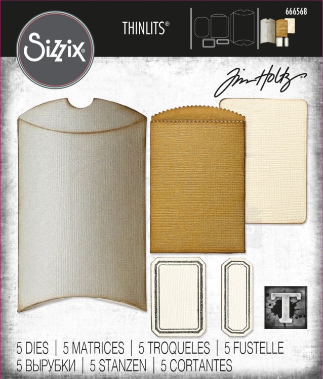 Wykrojnik Thinlits Vault Pillow Box + Bag by Tim Holtz 666568 Sizzix