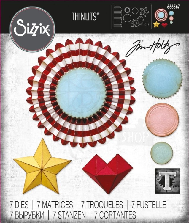 Wykrojnik Thinlits Vault Rosettes by Tim Holtz 666567 Sizzix