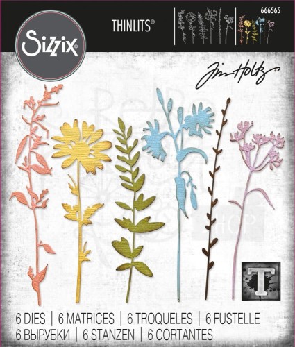 Wykrojnik Thinlits Vault Wildflowers by Tim Holtz 666565 Sizzix