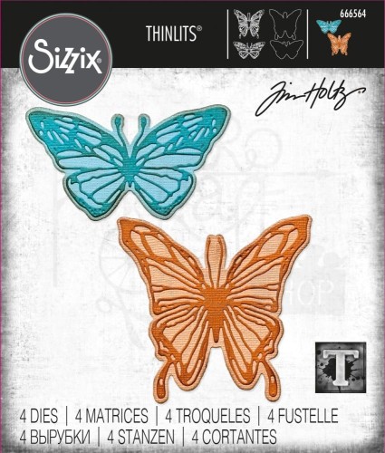 Wykrojnik Thinlits Vault Scribbly Butterfly by Tim Holtz 666564 Sizzix