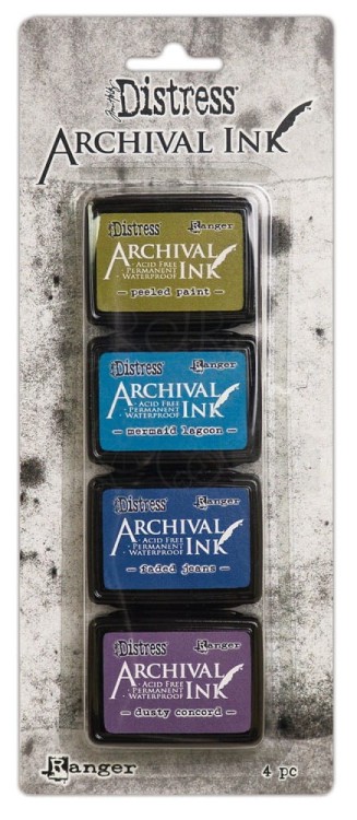 Zestaw 4 tuszów Tim Holtz Distress Archival Mini Ink - Kit 2 AITK 94862 Ranger