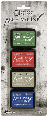 Zestaw 4 tuszów Tim Holtz Distress Archival Mini Ink - Kit 6 AITK 75134 Ranger