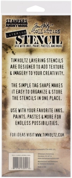 Szablon maska 12x22cm Flurries THS151 Tim Holtz Stampers Anonymous
