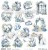 Papier do scrapbookingu 30x30 elementy do wycięcia Wedding 4 ScrapAndMe