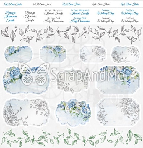 Papier do scrapbookingu 30x30 Blue Roses Okładka ScrapAndMe