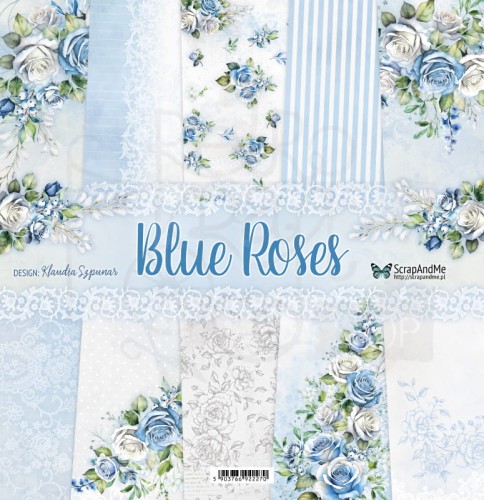 Zestaw papierów do scrapbookingu 30x30 Blue Roses ScrapAndMe