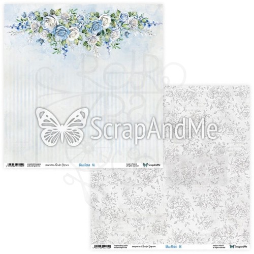 Papier do scrapbookingu 30x30 Blue Roses 05/06 ScrapAndMe