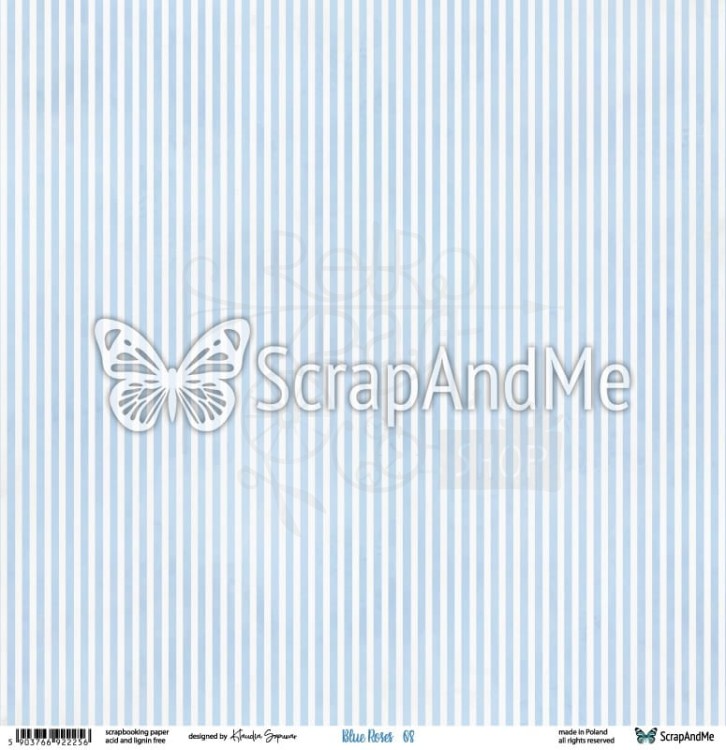 Papier do scrapbookingu 30x30 Blue Roses 07/08 ScrapAndMe