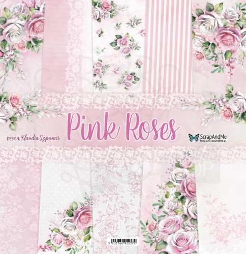 Zestaw papierów do scrapbookingu 30x30 Pink Roses ScrapAndMe