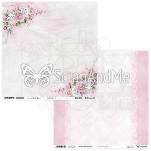 Zestaw papierów do scrapbookingu 30x30 Pink Roses ScrapAndMe