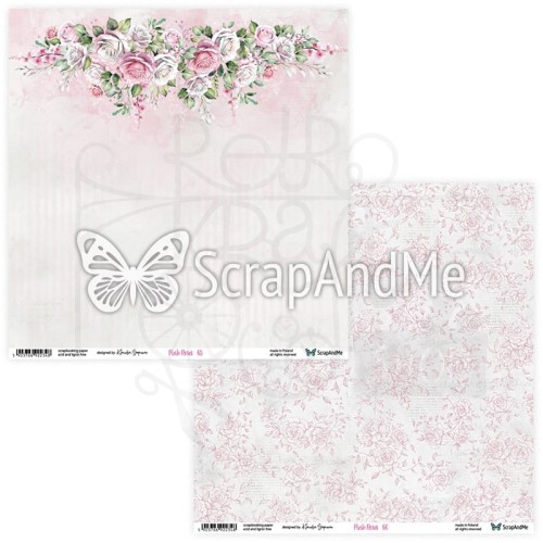 Papier do scrapbookingu 30x30 Pink Roses 05/06 ScrapAndMe