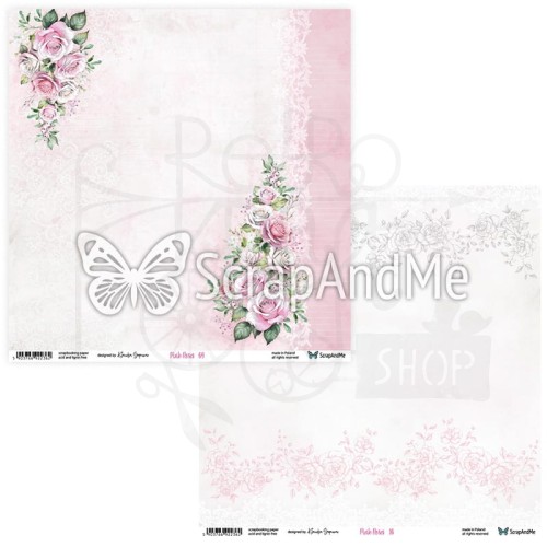 Papier do scrapbookingu 30x30 Pink Roses 09/10 ScrapAndMe