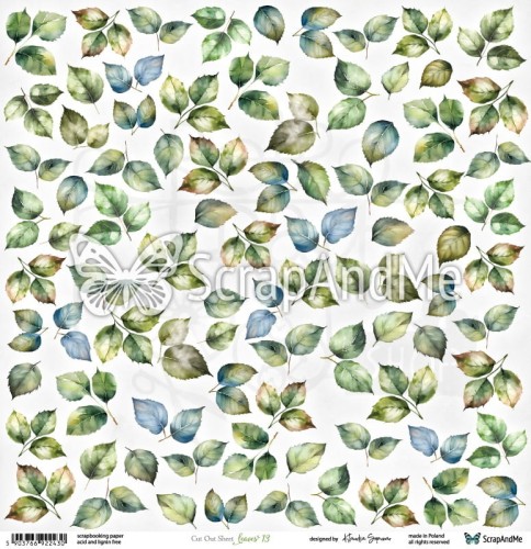Papier do scrapbookingu 30x30 elementy do wycięcia Leaves 13 ScrapAndMe