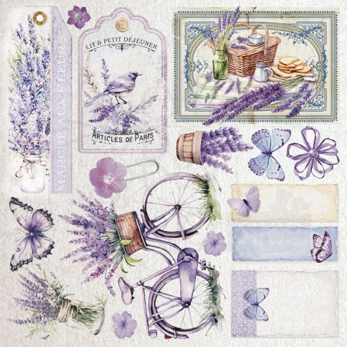Zestaw papierów Deluxe Pearl 15x15cm Morning In Provence 5szt CBDP003 Ciao Bella