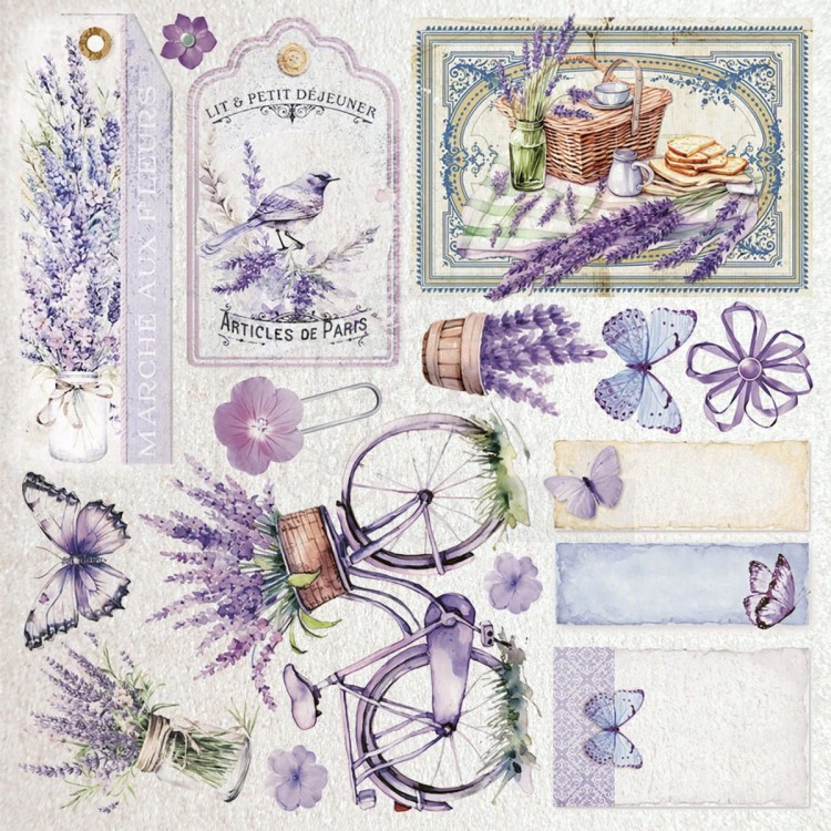 Zestaw papierów Deluxe Pearl 15x15cm Morning In Provence 5szt CBDP003 Ciao Bella