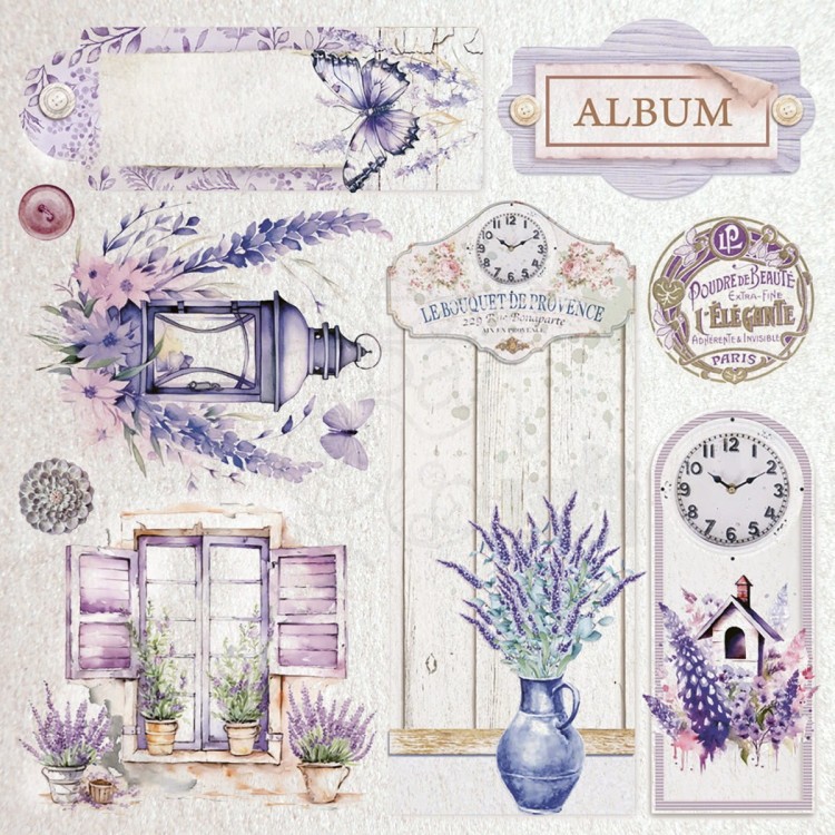 Zestaw papierów Deluxe Pearl 15x15cm Morning In Provence 5szt CBDP003 Ciao Bella