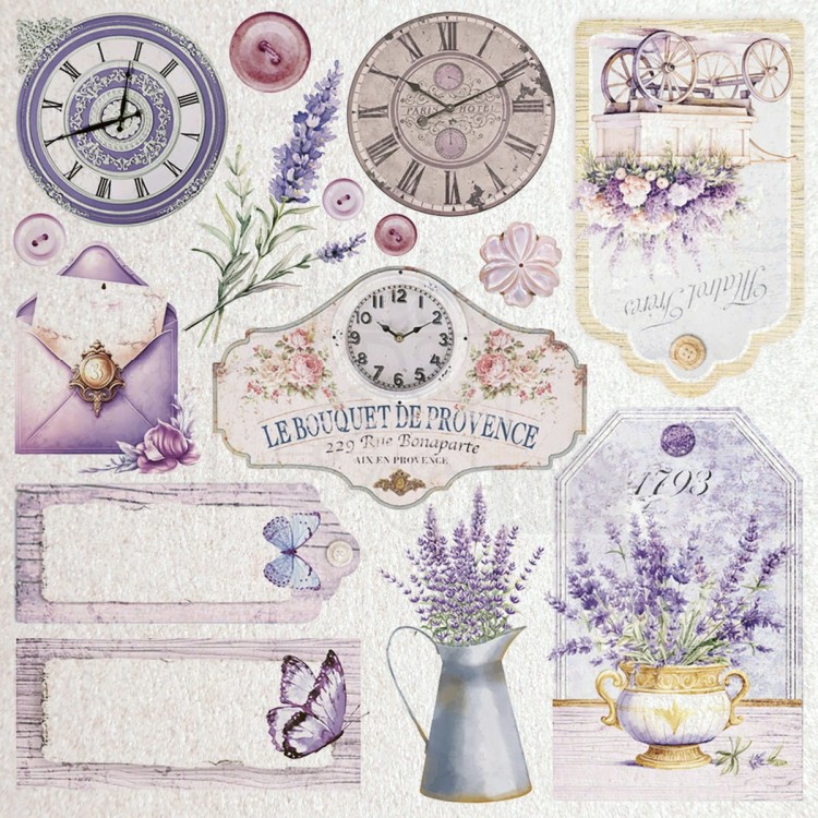Zestaw papierów Deluxe Pearl 15x15cm Morning In Provence 5szt CBDP003 Ciao Bella