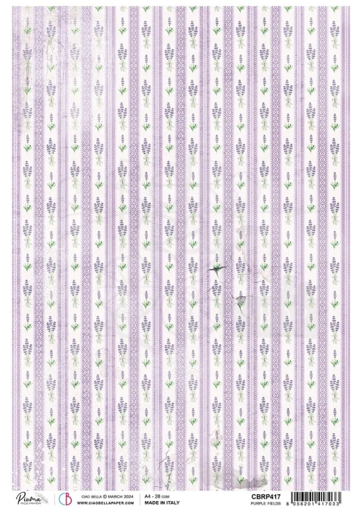Papier ryżowy A4 Purple Fields CBRP417 Ciao Bella