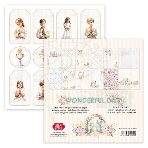 Papier do scrapbookingu 30x30 Wonderful Day okładka z elementami do wycięcia OK-WON30 Craft&amp;You Design