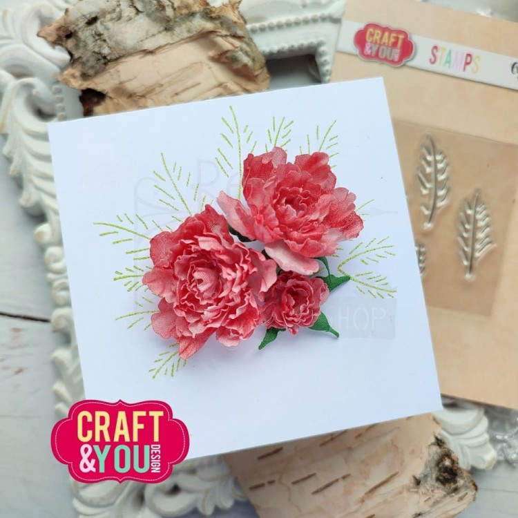 Stempel akrylowy Leaves veins - Żyłki listków CS037 Craft&amp;You Design
