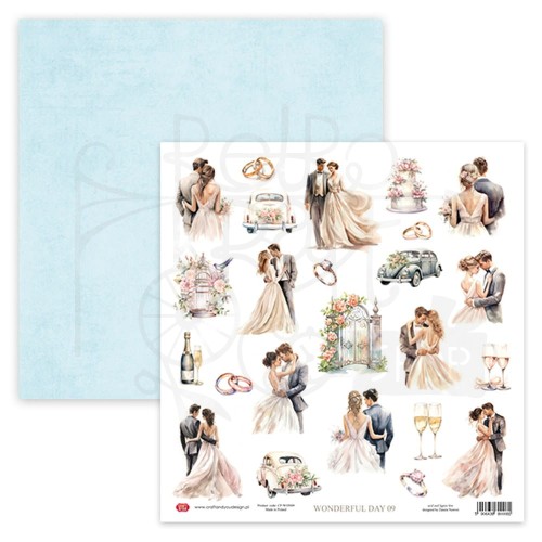 Papier do scrapbookingu 30x30 Wonderful Day 09 elementy do wycięcia CP-WON09 Craft&amp;You Design