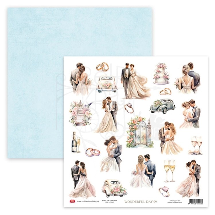 Papier do scrapbookingu 30x30 Wonderful Day 09 elementy do wycięcia CP-WON09 Craft&amp;You Design