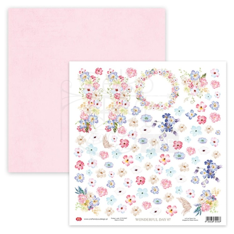 Papier do scrapbookingu 30x30 Wonderful Day 07 elementy do wycięcia CP-WON07 Craft&amp;You Design