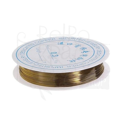 Drucik metalowy 0.3mm 20m - brąz