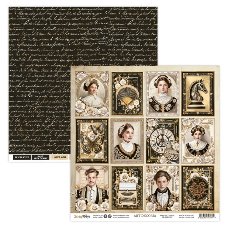 Papier do scrapbookingu 30x30 Art Decoria SB-ARDE-05 ScrapBoys