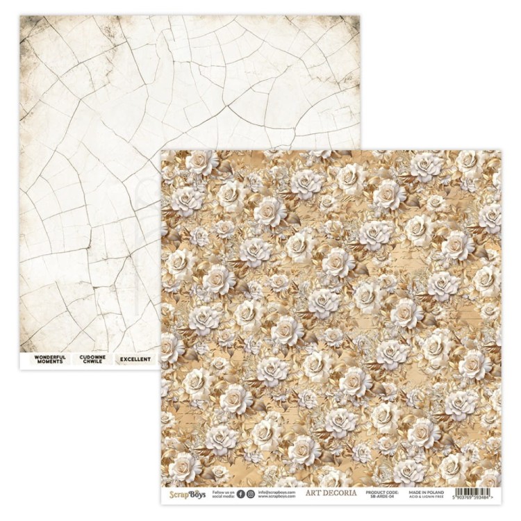 Papier do scrapbookingu 30x30 Art Decoria SB-ARDE-04 ScrapBoys