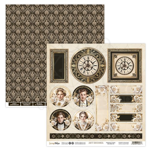 Papier do scrapbookingu 30x30 Art Decoria SB-ARDE-03 ScrapBoys