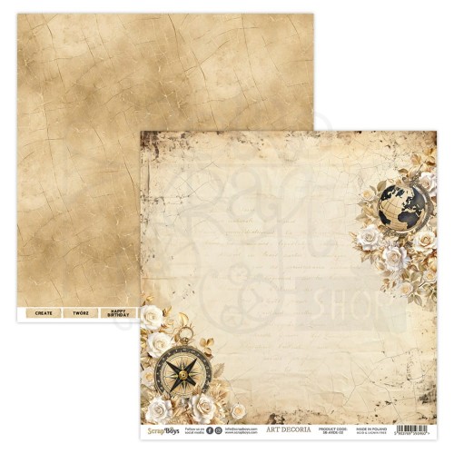 Papier do scrapbookingu 30x30 Art Decoria SB-ARDE-02 ScrapBoys